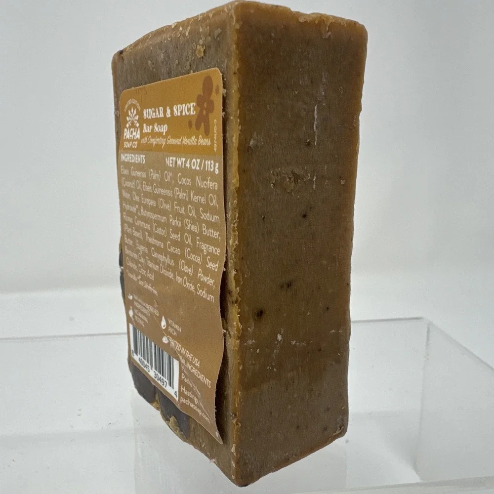 10 PACHA SOAP Sugar & Spice Bar Soap, 4 OZ Each New